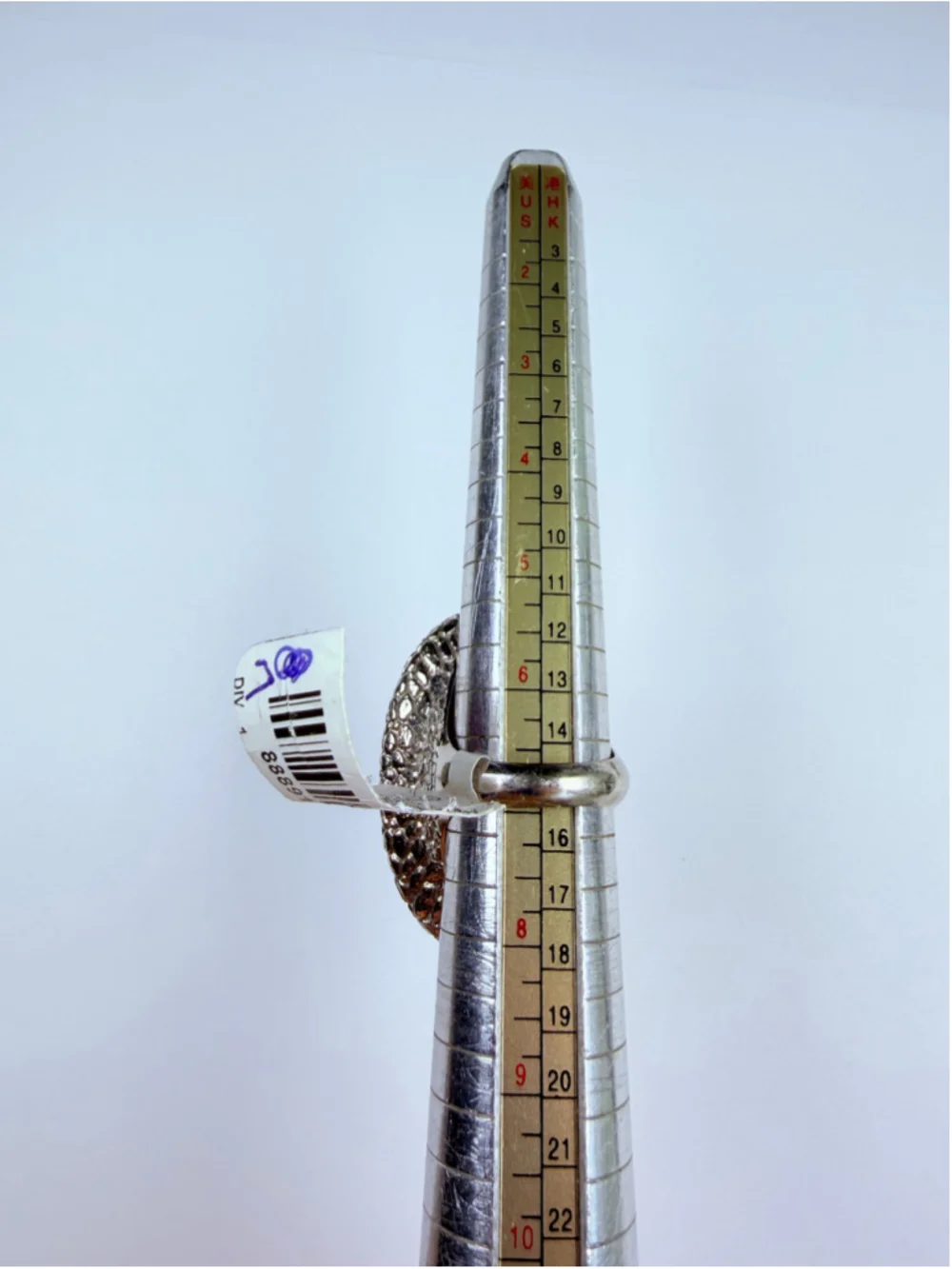 Grand 53 CT Labradorite Solitaire 925 Sterling Silver Crocodile Scale Ring NWT